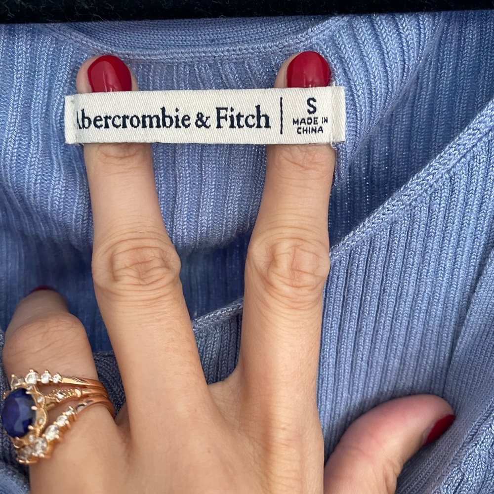 Abercrombie & Fitch Light Blue Ribbed matching set - Picture 3 of 3